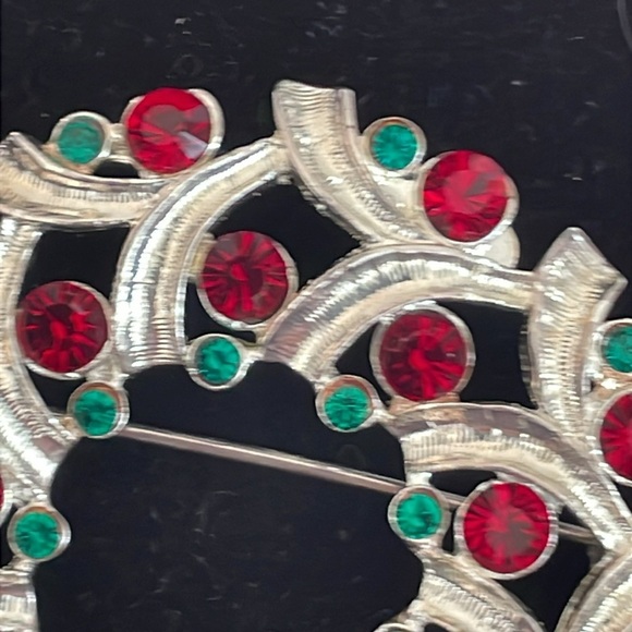 Vintage Eisenberg Ice Elegant Gold and Red Brooch - Picture 2 of 5